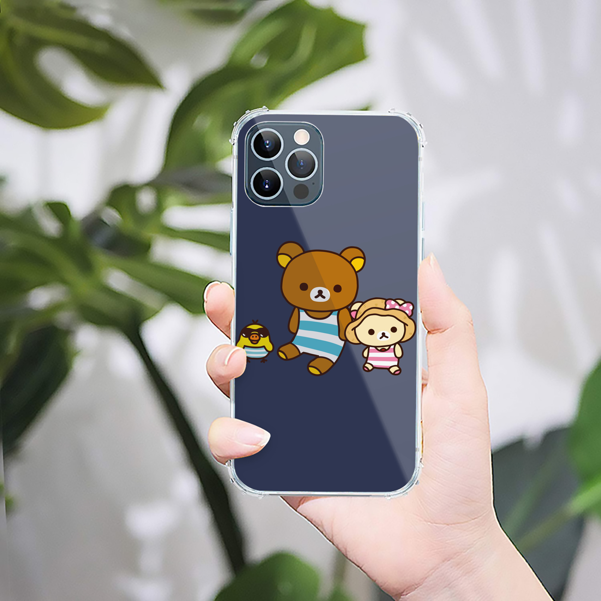（画像用） リラックマ リラックマ キイロイトリ Rilakkuma Korilakkuma Kiiroitori 【iPhone 12シリーズ対応】透明スマホケース（クリアソフトケース）
